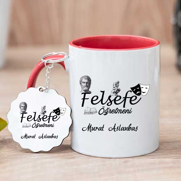 Felsefe Öğretmenine Hediye Kupa Bardak Ve Anahtarlık