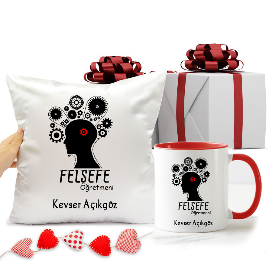 Felsefe Öğretmeni İsimli Kupa Bardak Ve Yastık