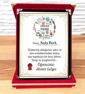  - Fen Bilgisi Öğretmenine Hediye Plaket
