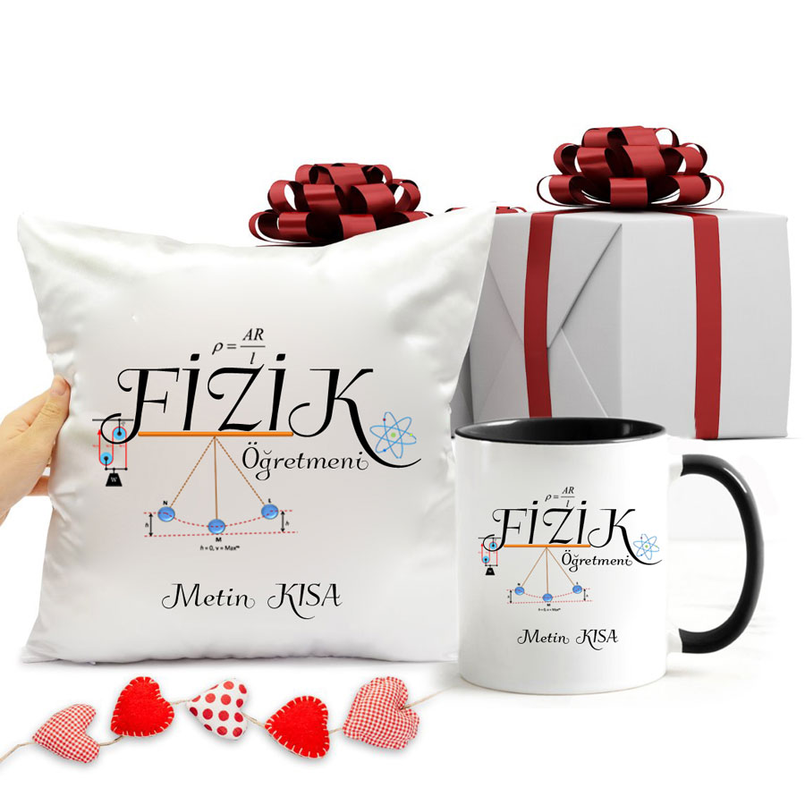 Fizik Öğretmenine Hediye Kupa Bardak Ve Yastık