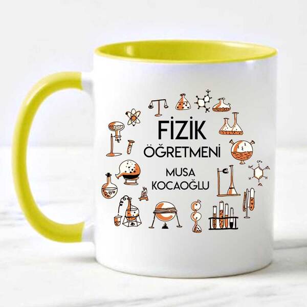 Fizik Öğretmenine İsimli Kupa Bardak