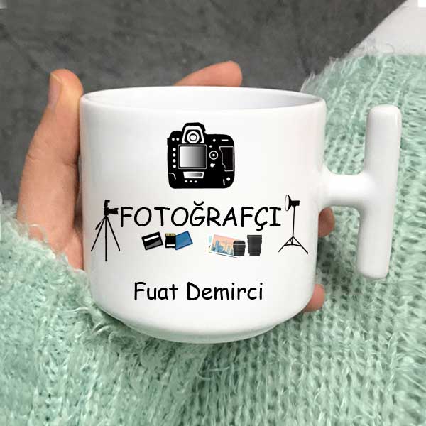 Fotoğrafçı Latte Fincanı