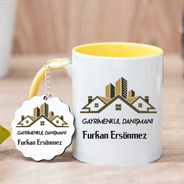 Gayrimenkul Danışmanına Hediye Kupa Bardak Ve Anahtarlık
