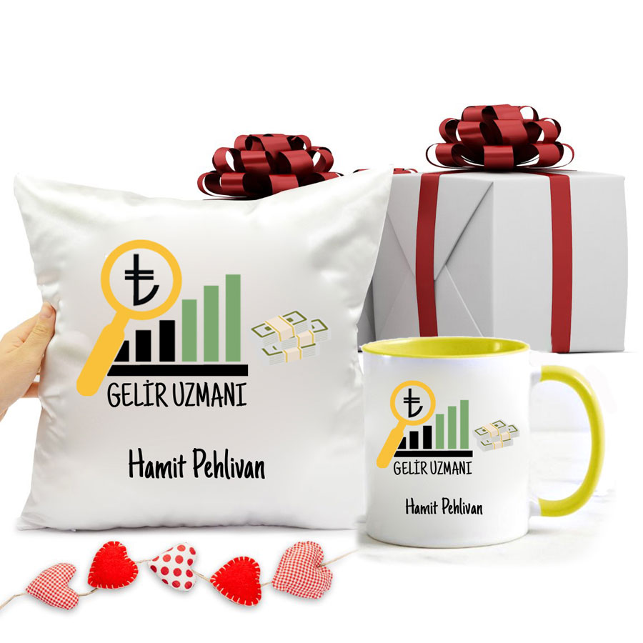 Gelir Uzmanı Kupa Bardak Ve Yastık