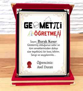  - Geometri Öğretmenine Hediye Plaket