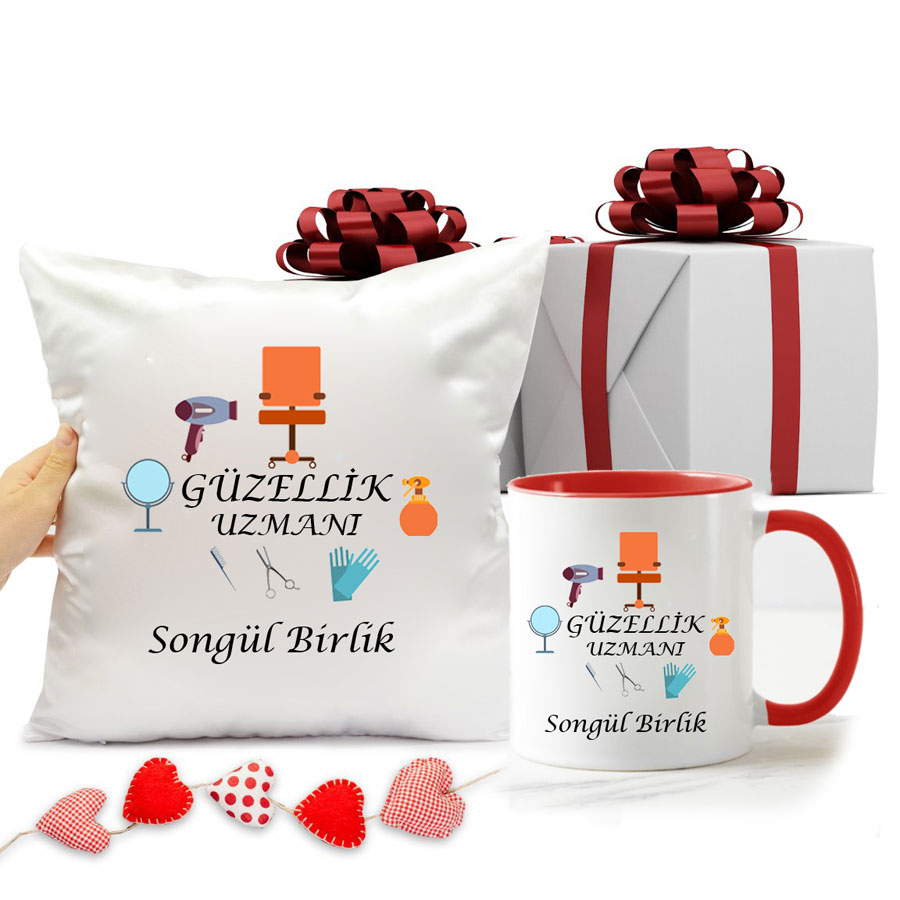 Güzellik Uzmanı Kupa Bardak Ve Yastık