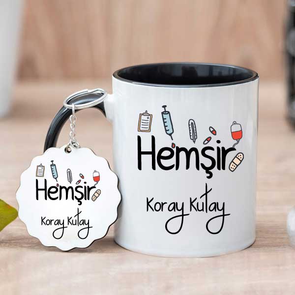 Hemşir Hediyesi Kupa Bardak Ve Anahtarlık