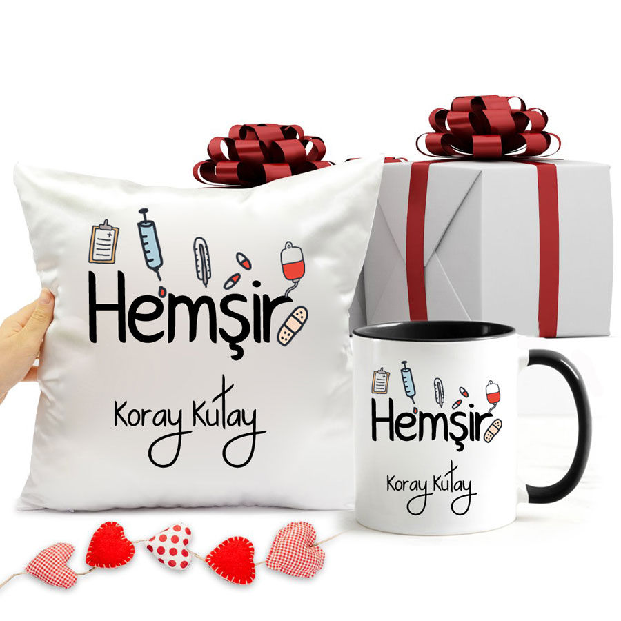 Hemşir Kupa Bardak Ve Yastık Hediye Seti