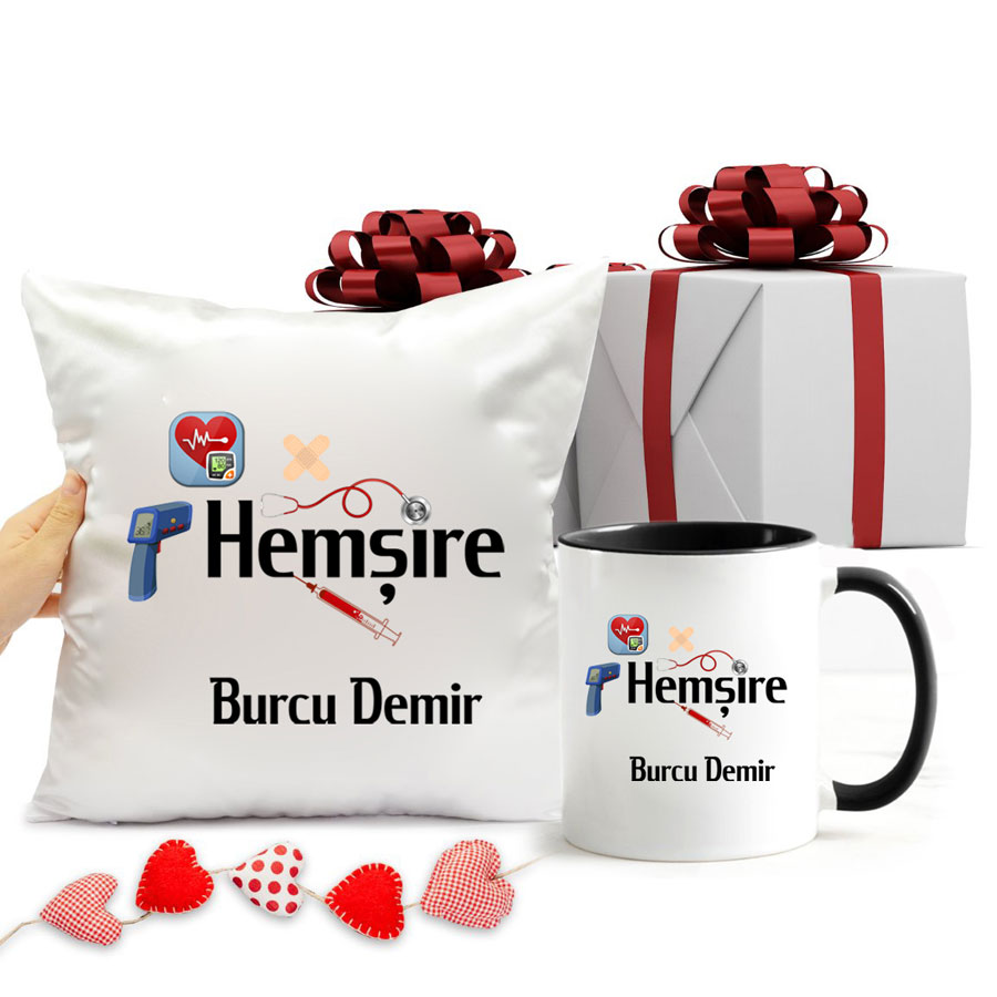 Hemşire Kupa Bardak Ve Yastık Seti