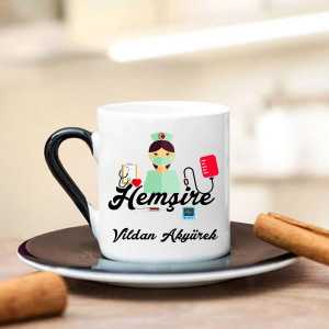 Hemşireye Özel Türk Kahve Fincanı - Thumbnail