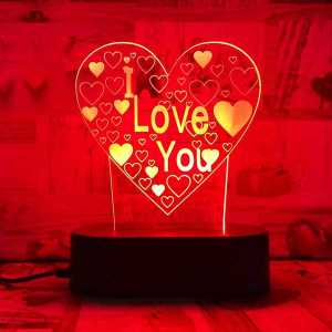 I Love You Temalı Gece Lambası - Thumbnail