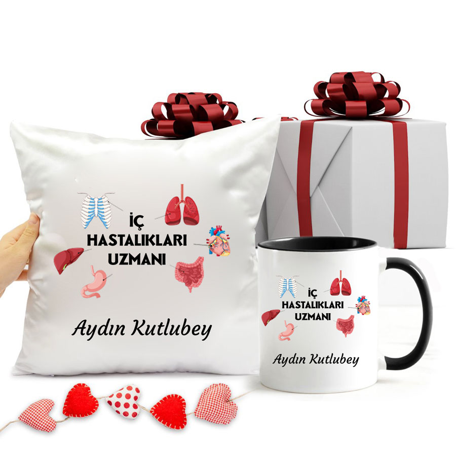 İç Hastalıkları Uzmanı Kupa Bardak Ve Yastık