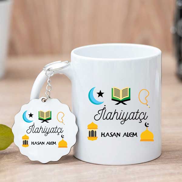 İlahiyatçıya Hediye Kupa Bardak Ve Anahtarlık