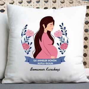 - İlk Anneler Günü Hediyesi İsimli Yastık  - İlk Anneler Günü Hediyesi İsimli Yastık