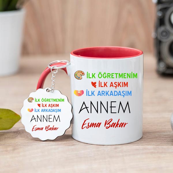 İlk Öğretmenim,aşkım,arkadaşım Kupa Bardak Ve Anahtarlık
