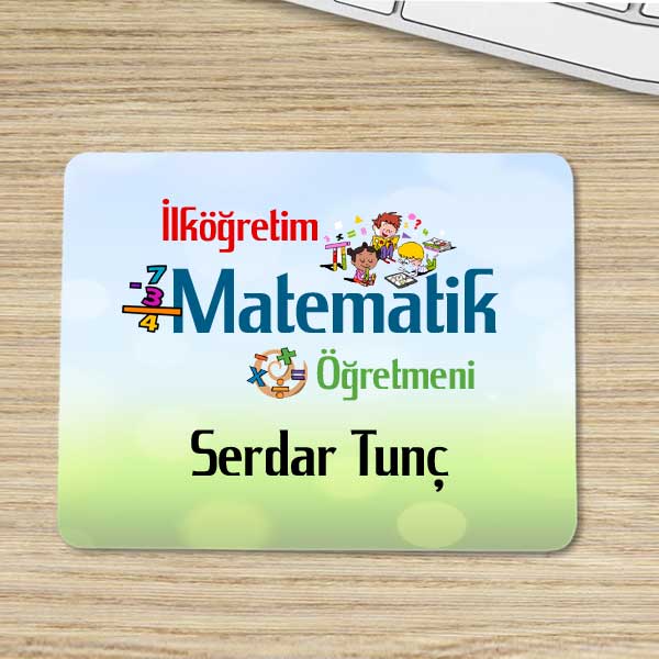 İlköğretim Matematik Öğretmenine Hediye İsimli Mouse Pad