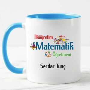 İlköğretim Matematik Öğretmenine Hediye Kupa Bardak - Thumbnail