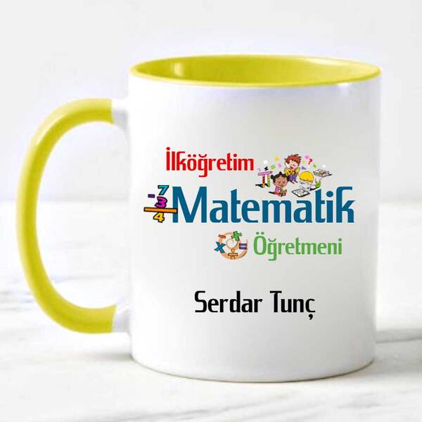 İlköğretim Matematik Öğretmenine Hediye Kupa Bardak