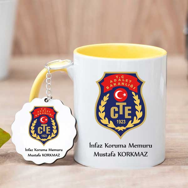 İnfaz Koruma Memuruna Hediye Kupa Bardak Ve Anahtarlık