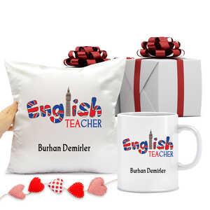 İngilizce Öğretmeni Kupa Bardak ve Yastık - Thumbnail