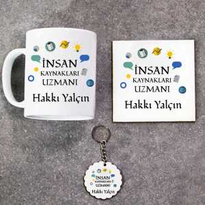  - İnsan Kaynakları Uzmanı Kupa Bardak Altlık ve Anahtarlık Hediye Seti