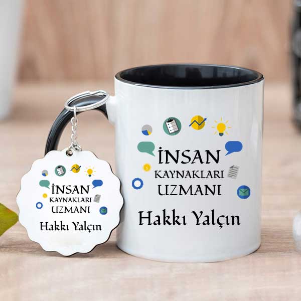 İnsan Kaynakları Uzmanına Hediye Kupa Bardak ve Anahtarlık