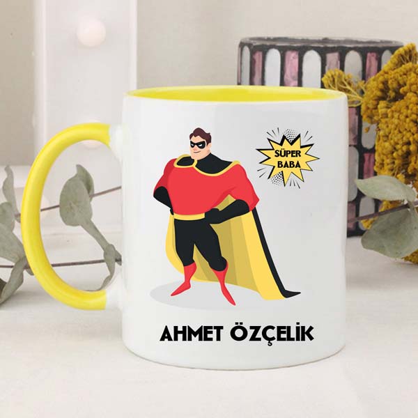 İsimli Süper Baba Kupa Bardak
