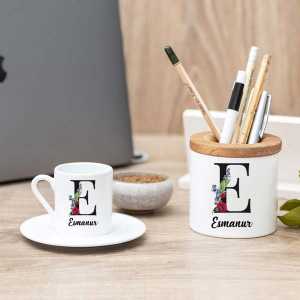  - İsme Özel Türk Kahvesi Fincanı ve Kalemlik