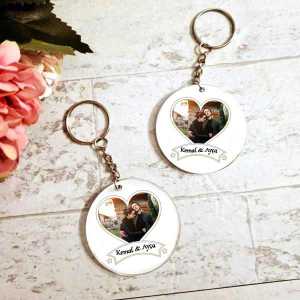  - İsme Özel ve Fotoğraflı İkili Anahtarlık