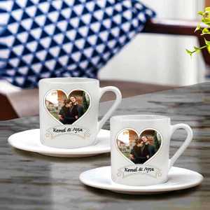  - İsme Özel ve Fotoğraflı Türk Kahvesi Fincanı Seti