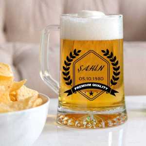  - İsme Özel ve Tarihli Bira Bardağı