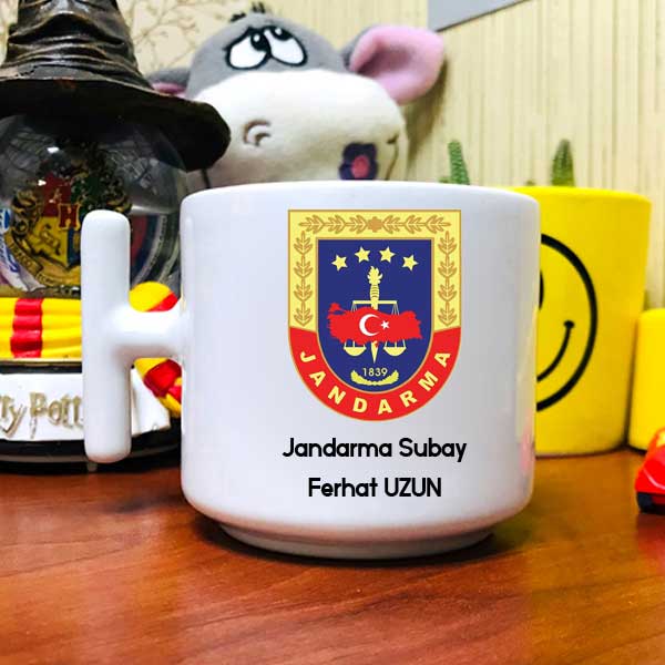Jandarma Logolu Latte Fincanı