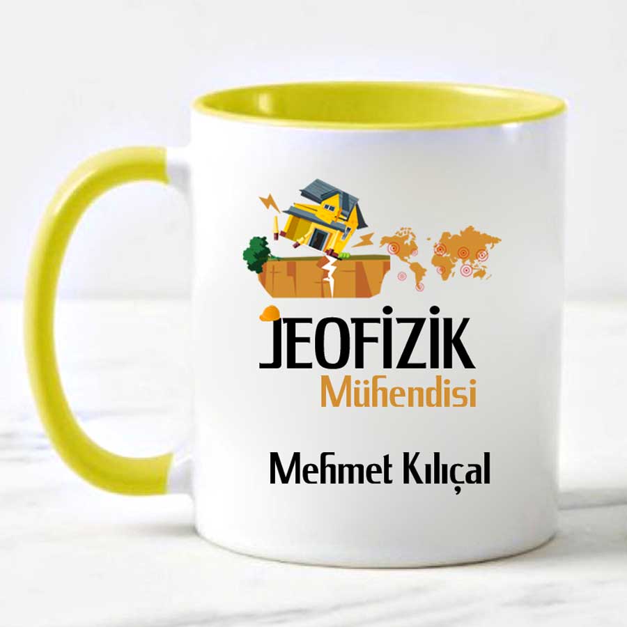 Jeofizik Mühendisine Hediye Kupa Bardak