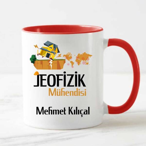 Jeofizik Mühendisine Hediye Kupa Bardak