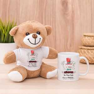  - Kardan Adam Tasarımlı Ayıcık ve Kupa Bardak