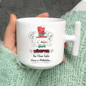  - Kardan Adam Tasarımlı Latte Fincanı