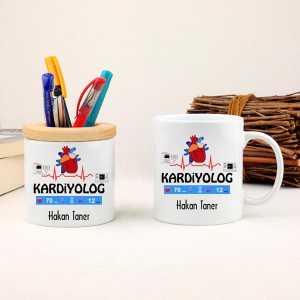- Kardiyolog Hediyesi Kupa Bardak ve Kalemlik Seti  - Kardiyolog Hediyesi Kupa Bardak ve Kalemlik Seti