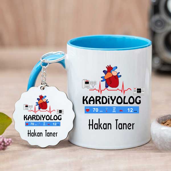 Kardiyologa Hediye Kupa Bardak ve Anahtarlık