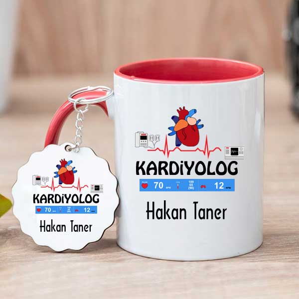 Kardiyologa Hediye Kupa Bardak ve Anahtarlık