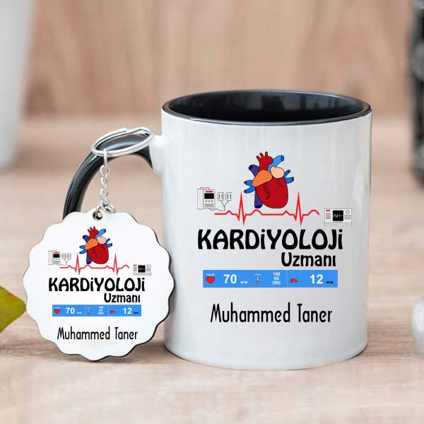 Kardiyoloji Uzmanına Hediye Kupa Bardak ve Anahtarlık