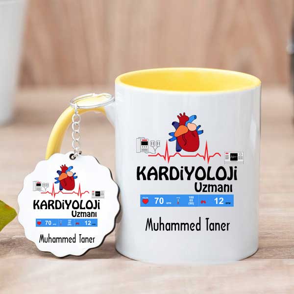 Kardiyoloji Uzmanına Hediye Kupa Bardak ve Anahtarlık