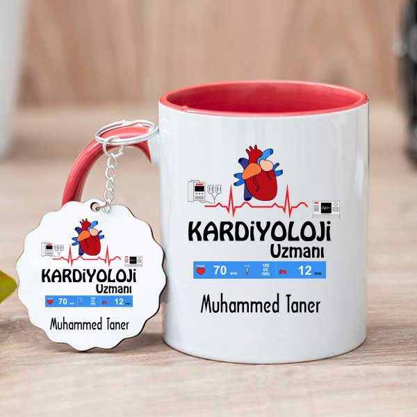 Kardiyoloji Uzmanına Hediye Kupa Bardak ve Anahtarlık