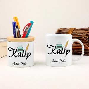 - Katip Hediye Kupa Bardak ve Kalemlik Seti  - Katip Hediye Kupa Bardak ve Kalemlik Seti