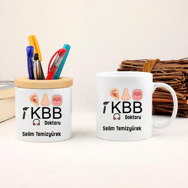Kbb Doktoruna Hediye Kupa Bardak Ve Kalemlik Seti