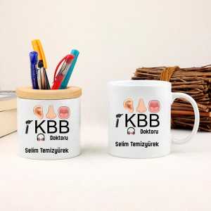 - KBB Doktoruna Hediye Kupa Bardak ve Kalemlik Seti  - KBB Doktoruna Hediye Kupa Bardak ve Kalemlik Seti