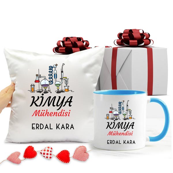 Kimya Mühendisi İsimli Kupa Bardak Ve Yastık
