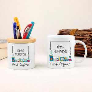- Kimya Mühendisine Hediye Kupa ve Kalemlik Seti  - Kimya Mühendisine Hediye Kupa ve Kalemlik Seti