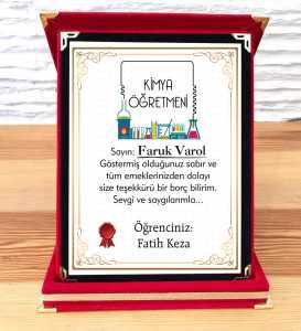  - Kimya Öğretmenine Hediye Plaket