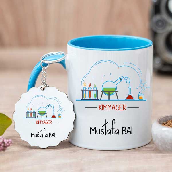 Kimyagere Hediye Kupa Bardak Ve Anahtarlık