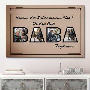  - Kişiye Özel Baba Tasarımlı Kanvas Tablo